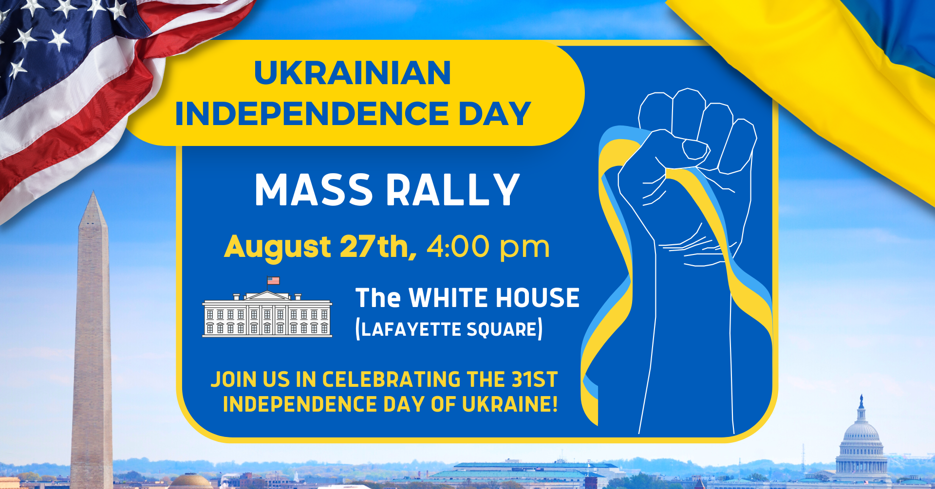 Happening Aug. 27: DC Celebrates Ukraine’s Independence Day!