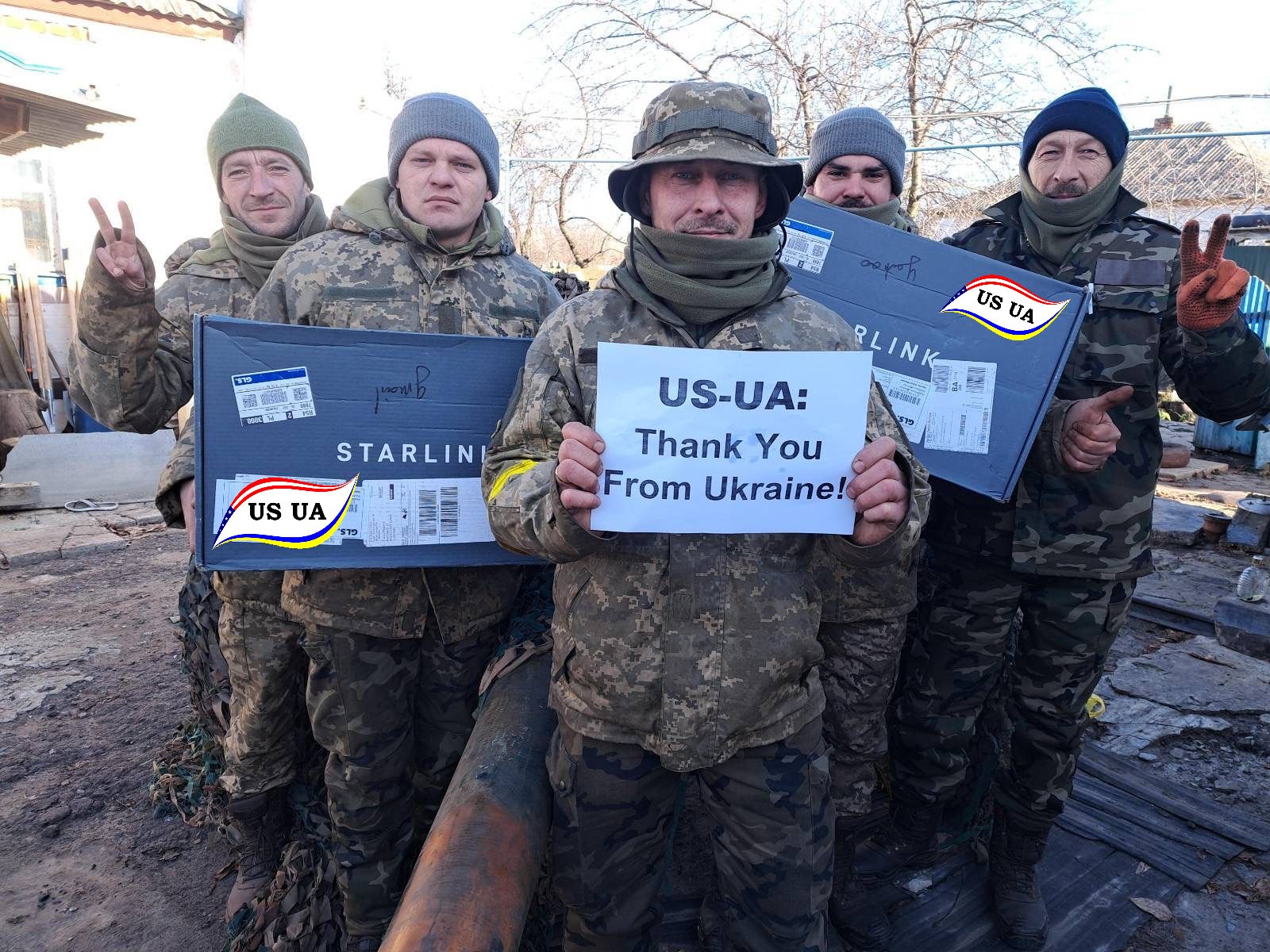 Three Starlink Terminals for Ukrainian Defenders to fight against russia’s military aggression in Ukraine. Three Starlink Terminals for Ukrainian Defenders to fight against russia’s military aggression in Ukraine.