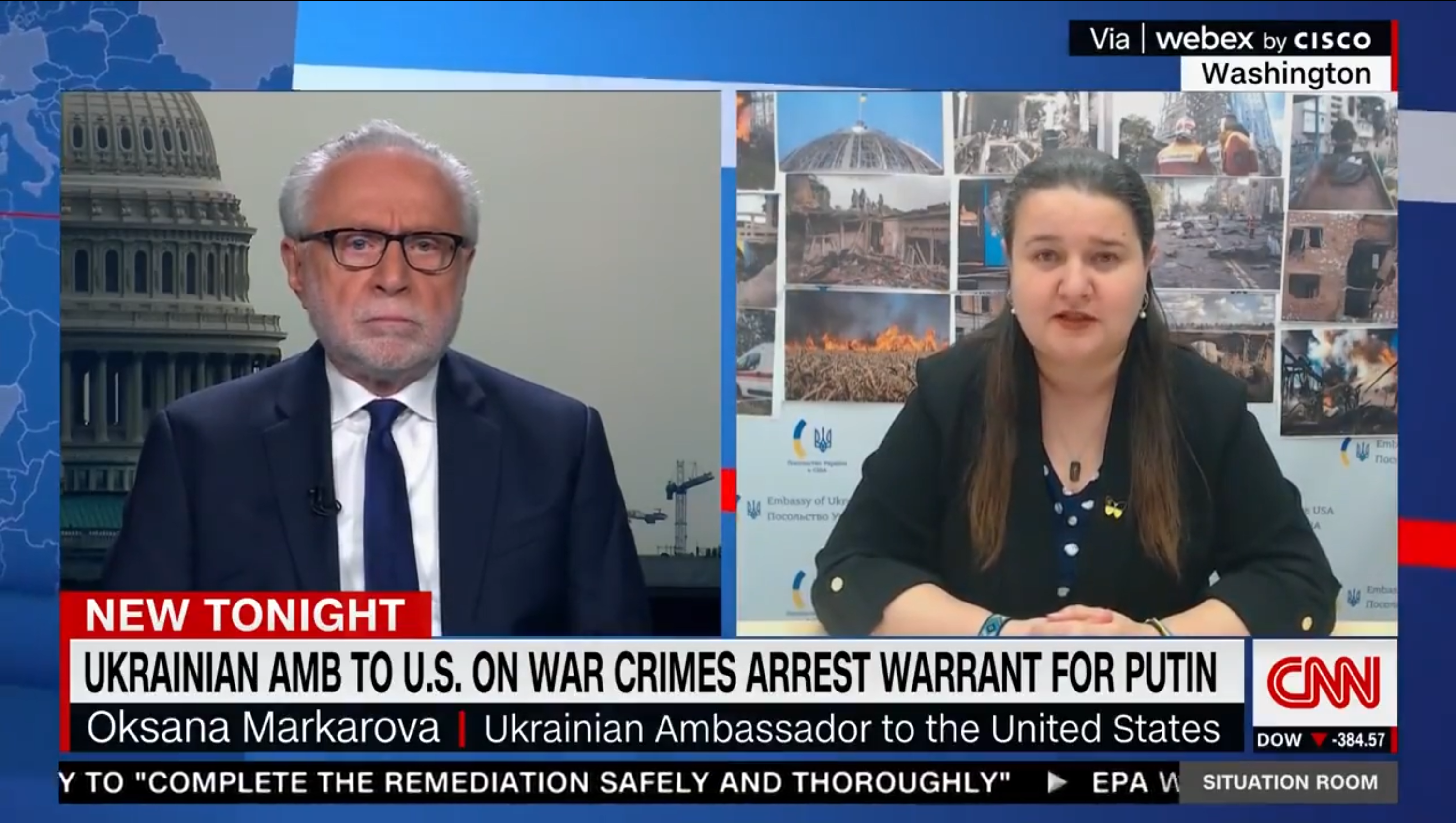 Ambassador Oksana Markarova on CNN with Wolf Blitzer in The Situation Room Ambassador Oksana Markarova on CNN with Wolf Blitzer in The Situation Room