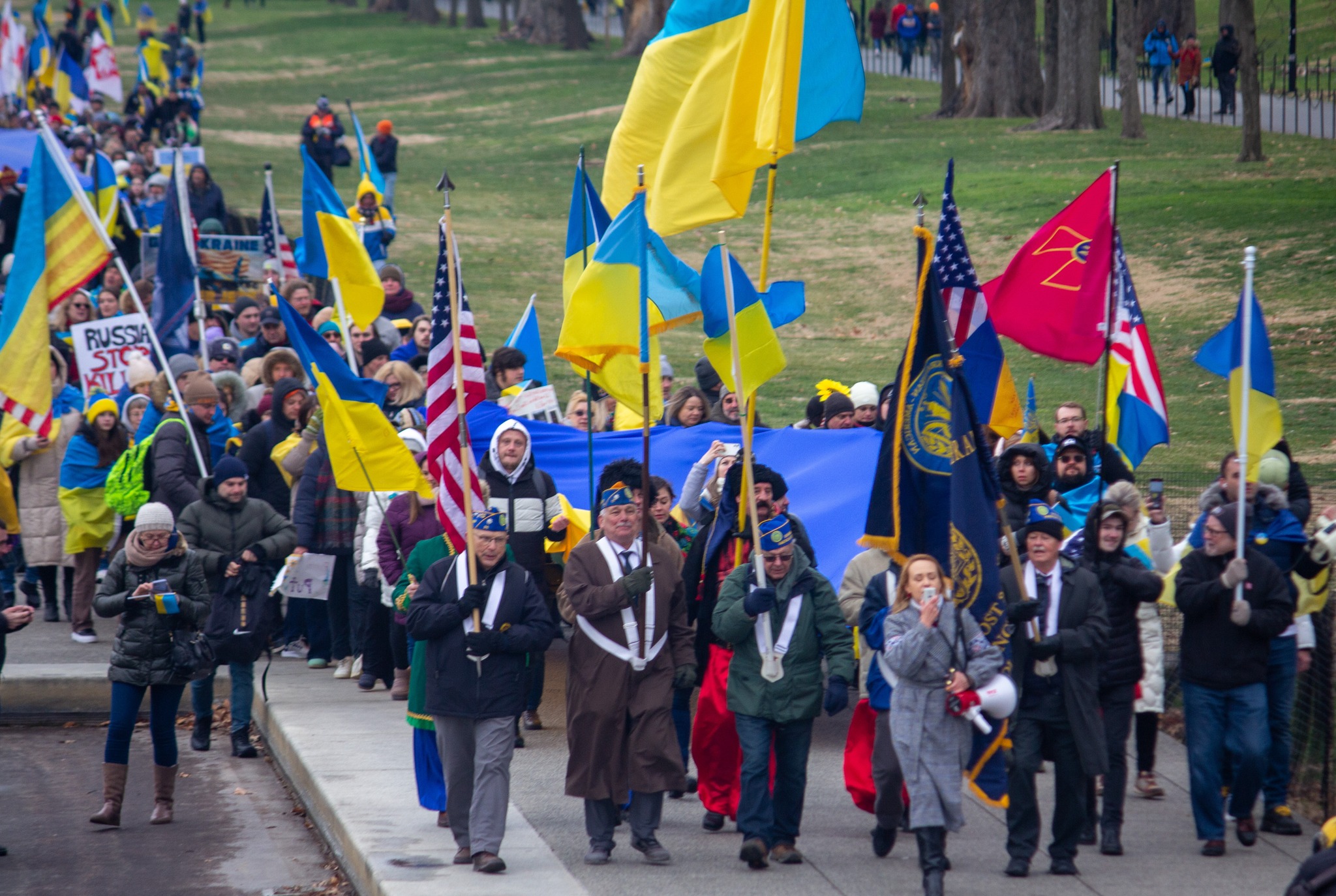 February 25, 2023: March Against russia’s Invasion of Ukraine in Washington, D.C. February 25, 2023: March Against russia’s Invasion of Ukraine in Washington, D.C.