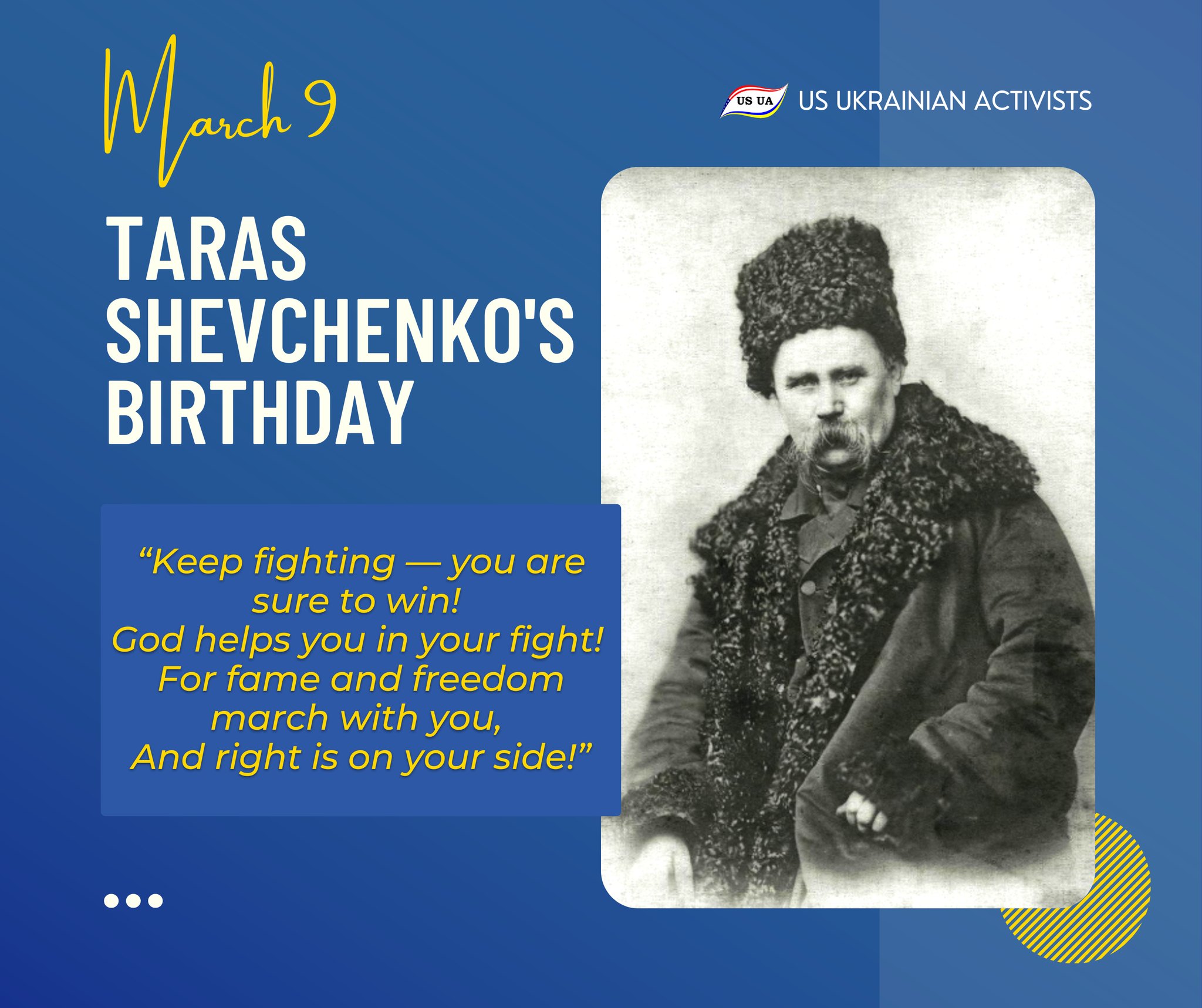 Happy Birthday to Taras Shevchenko! Happy Birthday to Taras Shevchenko!