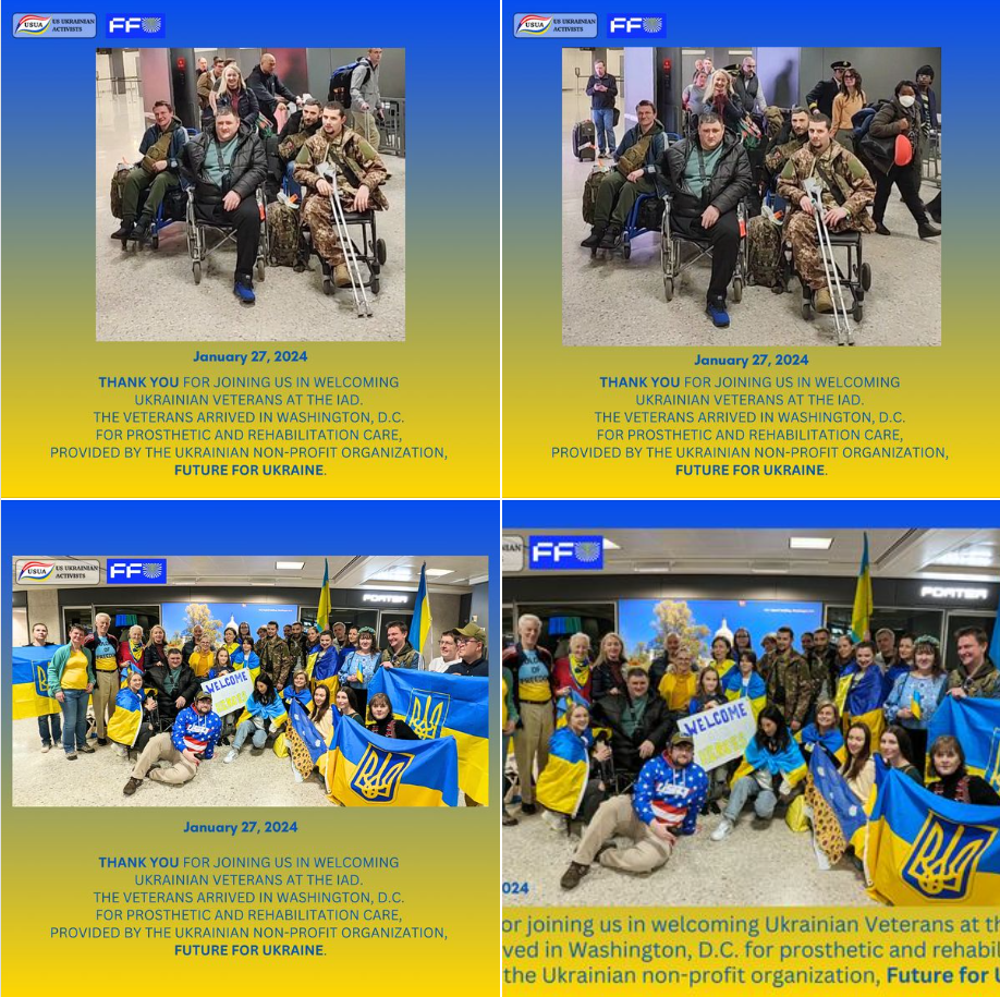 2024-01-27 Meeting Ukrainian Heroes at the Dulles Airport (IAD)