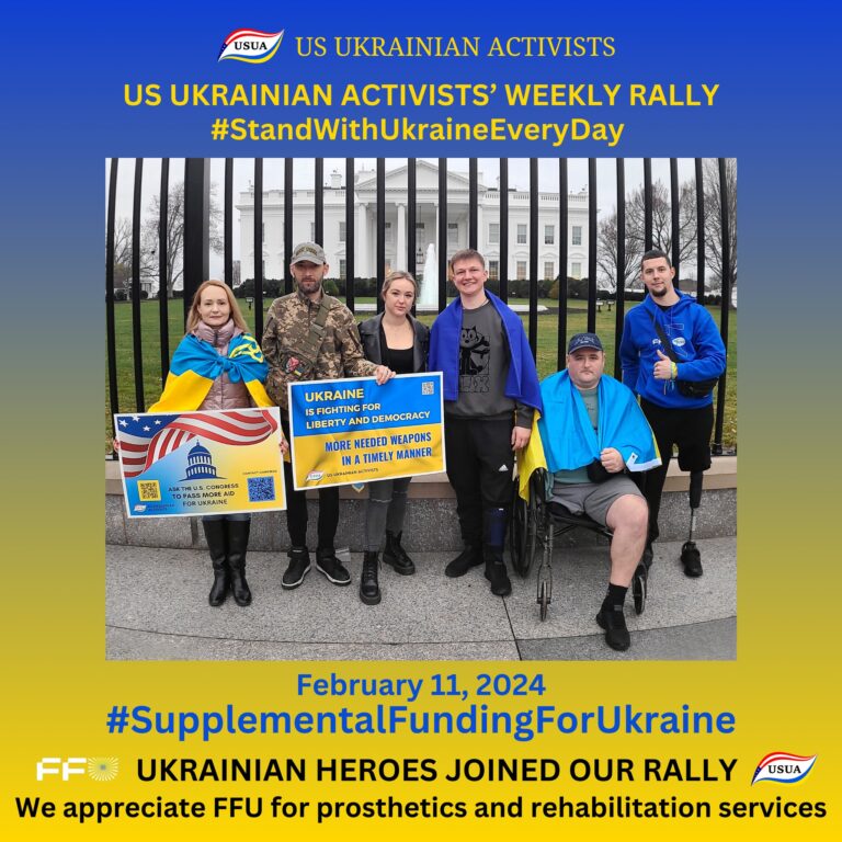 Ukrainian Heroes join us at our USUA Weekly White House Rally
