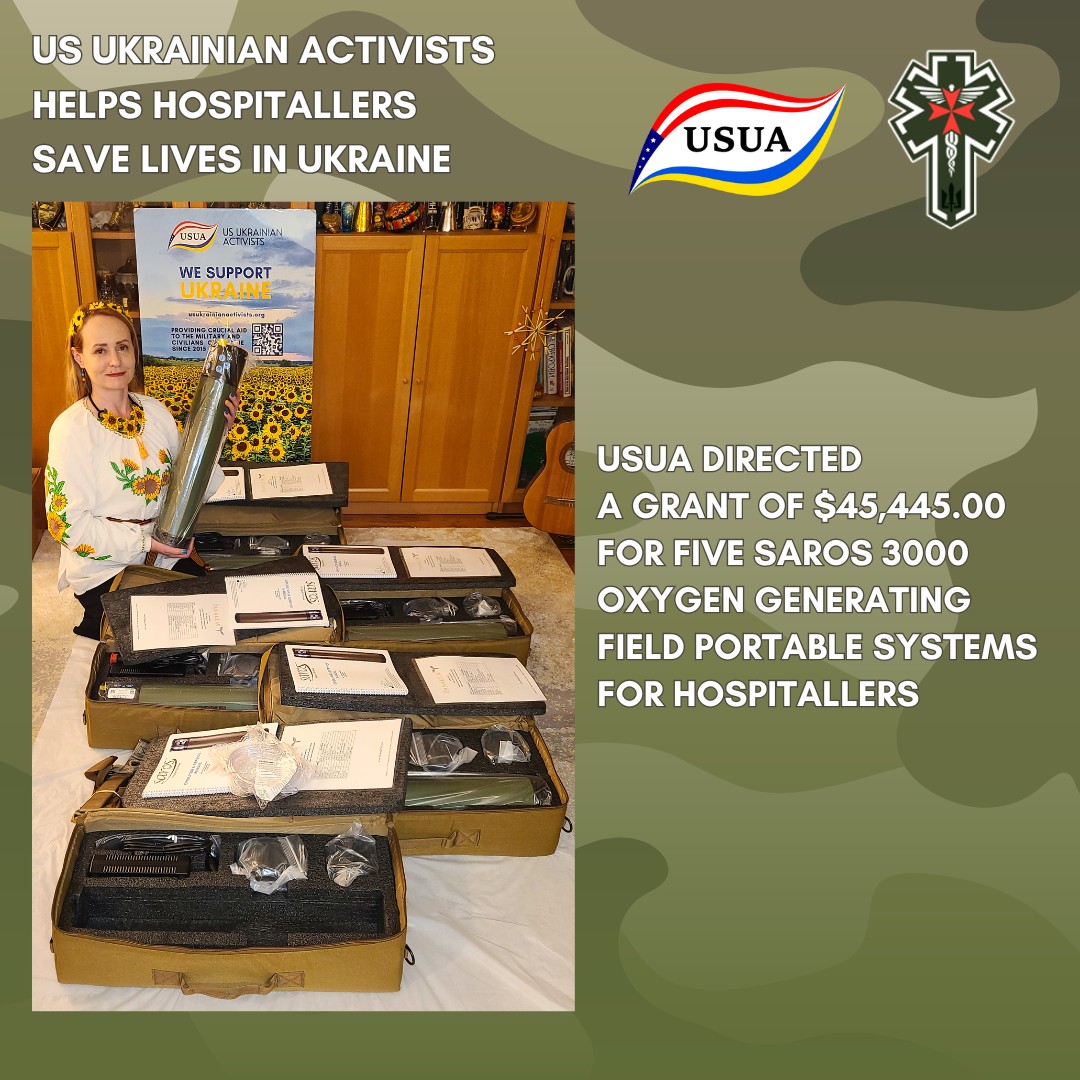 Five SAROS 3000 Oxygen Generating Field Portable Systems for Hospitallers