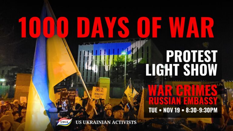 Protest and Light Show: 1000 Days of Full-Scale War