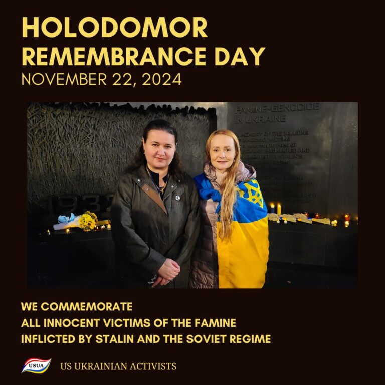 2024/11/22: USUA Participated in Holodomor Remembrance Day Vigil