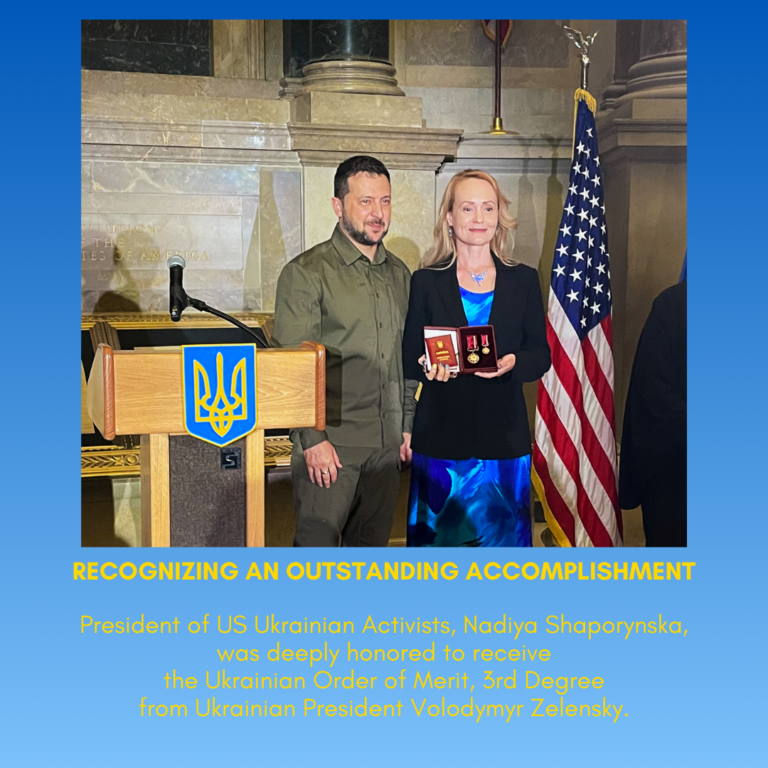 Nadiya with Award and President Zelensky