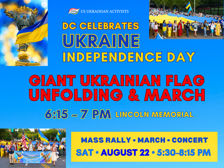 March with a Giant Ukrainian Flag: DC Celebrates Ukraine’s Independence Day