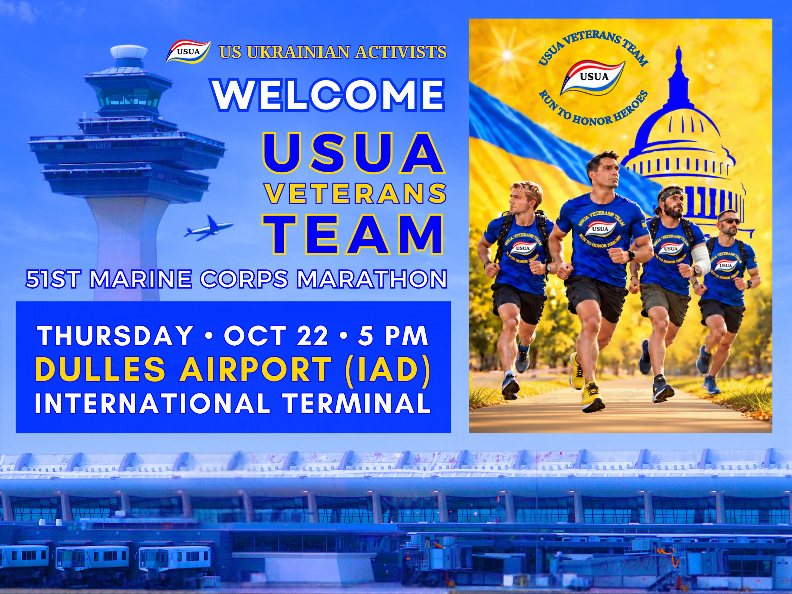 Welcome Ukrainian Heros: USUA Veterans Team at IAD! Welcome Ukrainian Heros: USUA Veterans Team at IAD!